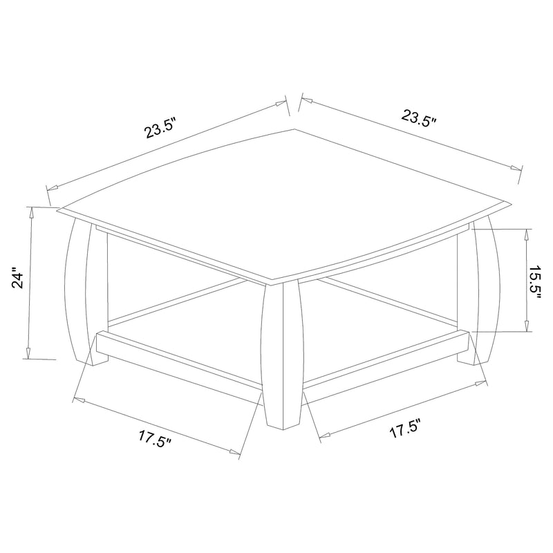 Dixon  Rectangular Wood Coffee Table Set Espresso