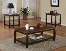 Dixon  Rectangular Wood Coffee Table Set Espresso