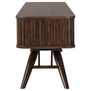 Valna Wood 71-inch TV Stand with Sliding Doors Walnut