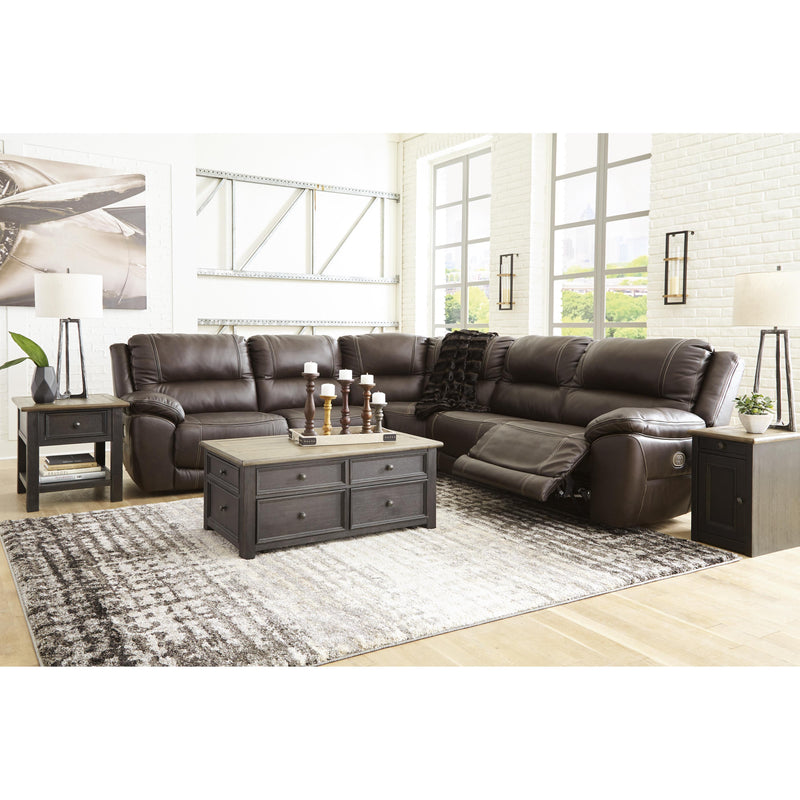 Signature Design by Ashley Dunleith Power Reclining Leather Match 5 pc Sectional U7160458/U7160446/U7160477/U7160446/U7160462 IMAGE 5