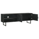 Marsden 2-door Mango Wood 70-inch TV Stand Charcoal Black