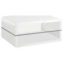 Elana  Coffee and End Table Set White High Gloss
