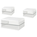 Elana  Coffee and End Table Set White High Gloss