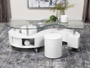 Buckley  Coffee Table and Stools Set Cappuccino