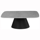 Eason 2-piece Cocktail Coffee Table Set Concrete and Black