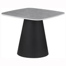 Eason 2-piece Cocktail Coffee Table Set Concrete and Black