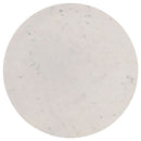 Aldis Round Marble Top Coffee Table White and Natural