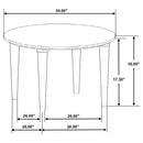 Aldis Round Marble Top Coffee Table White and Natural