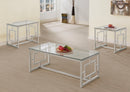 Merced 2-piece Rectangular Coffee and End Table Set Nickel