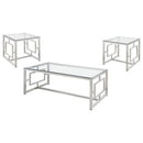 Merced 2-piece Rectangular Coffee and End Table Set Nickel