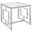 Merced 2-piece Rectangular Coffee and End Table Set Nickel