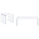 Opal Coffee and End Table Set White High Gloss