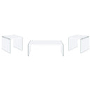 Opal Coffee and End Table Set White High Gloss