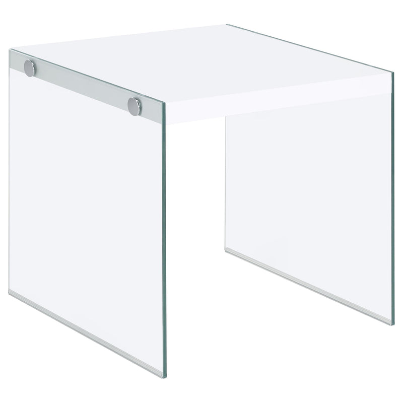 Opal Coffee and End Table Set White High Gloss