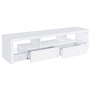 Jude 2-drawer Engineered Wood 71-inch TV Stand High Gloss White