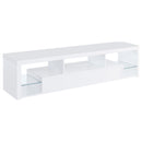 Jude 2-drawer Engineered Wood 71-inch TV Stand High Gloss White
