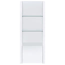 Jude 3-shelf Engineered Wood Media Tower High Gloss White