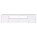 Jude 2-door Engineered Wood 79-inch TV Stand High Gloss White