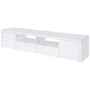 Jude 2-door Engineered Wood 79-inch TV Stand High Gloss White