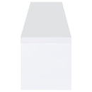 Jude 2-door Engineered Wood 79-inch TV Stand High Gloss White