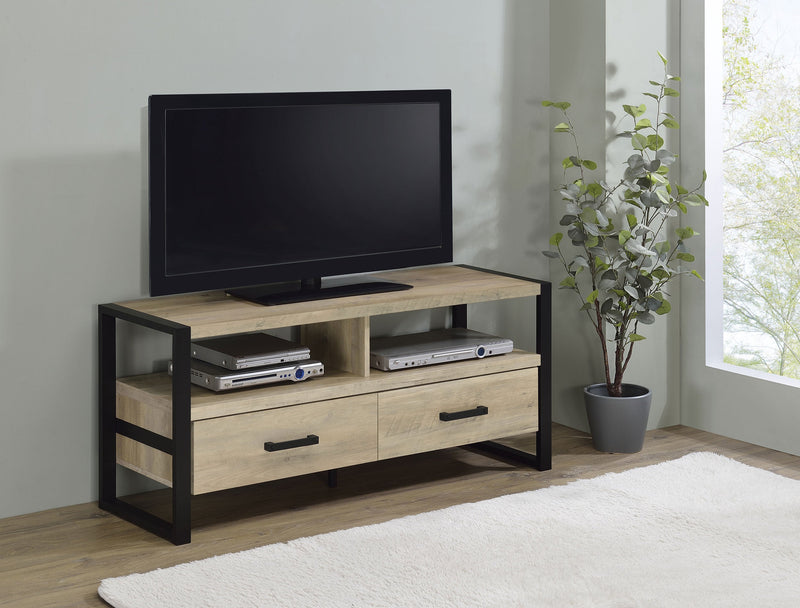 James 2-drawer Engineered Wood 48-inch TV Stand Dark Pine