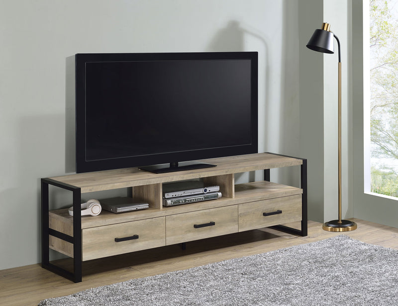 James 2-drawer Engineered Wood 48-inch TV Stand Dark Pine