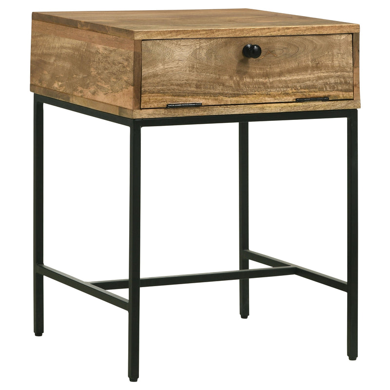 Stephie  Square Coffee and End Table Set Honey Brown