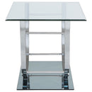 Danville Glass Top Coffee and End Table Set Chrome