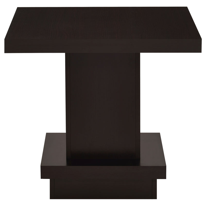 Reston Square Engineered Wood Side End Table Cappuccino