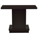 Reston Engineered Wood Pedestal Console Table Cappuccino