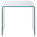 Ripley Squared Tempered Bent Glass Side End Table Clear