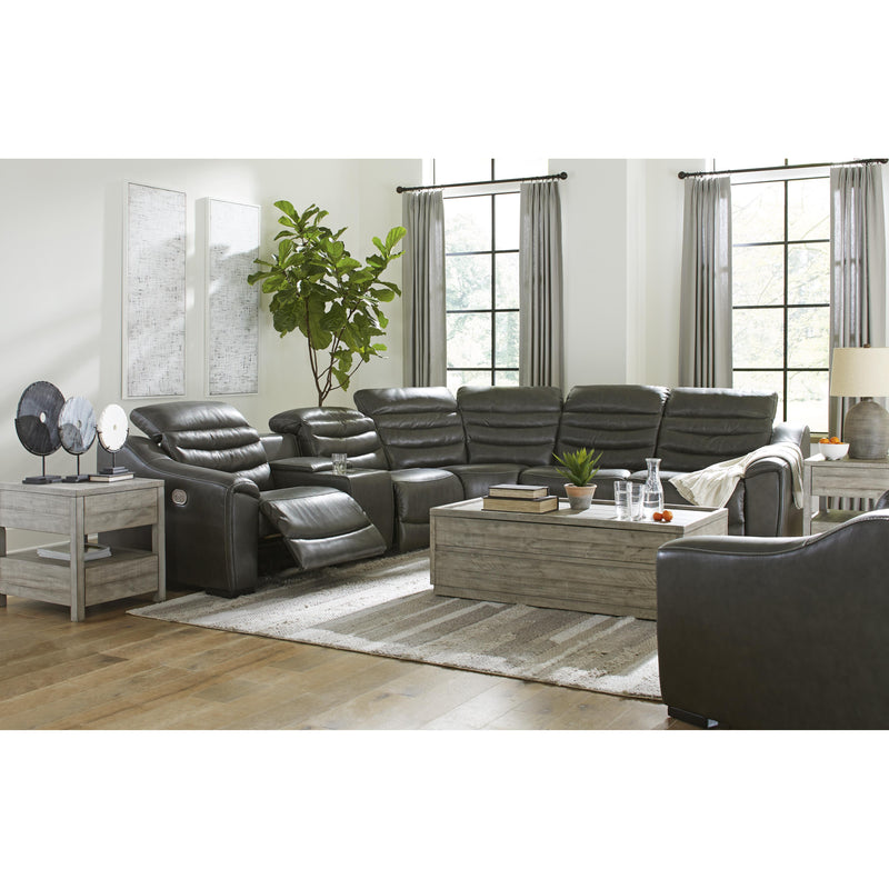 Signature Design by Ashley Center Line Power Reclining Leather Look 6 pc Sectional U6340458/U6340457/U6340431/U6340477/U6340446/U6340462 IMAGE 7