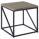 Birdie Square Engineered Wood End Table Sonoma Grey