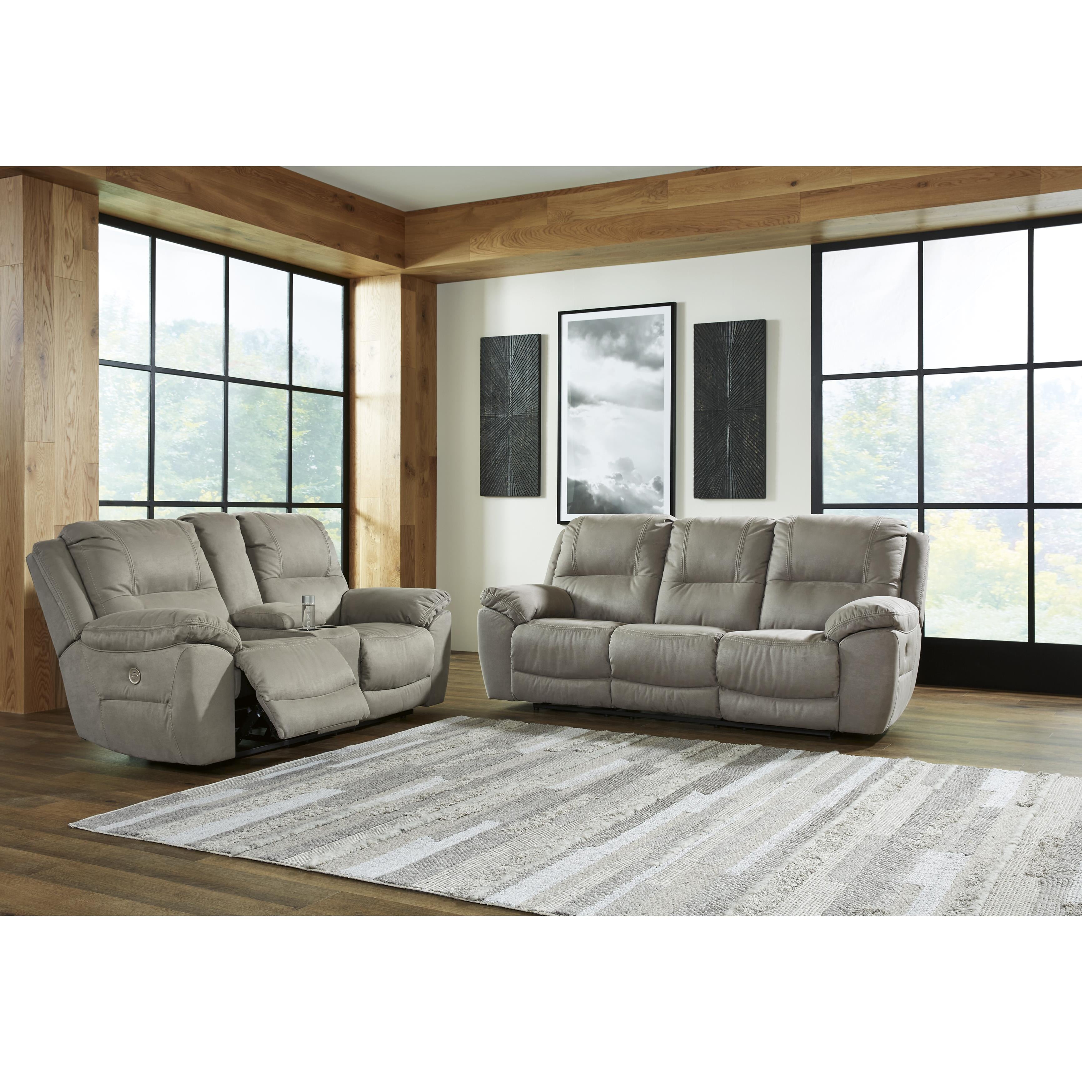 Signature Design by Ashley Next-Gen Gaucho Power Reclining Leather Look Sofa 5420387 IMAGE 8