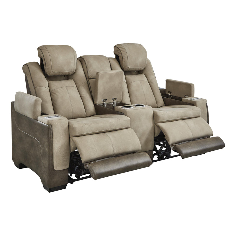 Signature Design by Ashley Next-Gen DuraPella Power Reclining Leather Look Loveseat with Console 2200318 IMAGE 1