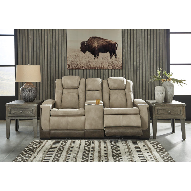 Signature Design by Ashley Next-Gen DuraPella Power Reclining Leather Look Loveseat with Console 2200318 IMAGE 5