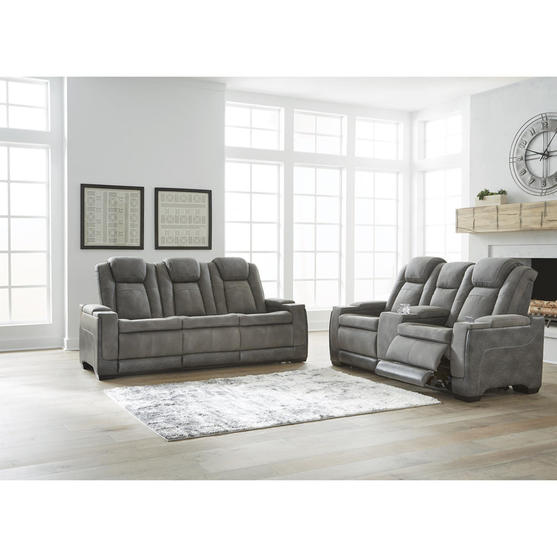 Signature Design by Ashley Next-Gen DuraPella Power Reclining Leather Look Loveseat with Console 2200418 IMAGE 10