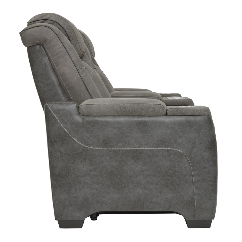 Signature Design by Ashley Next-Gen DuraPella Power Reclining Leather Look Loveseat with Console 2200418 IMAGE 3