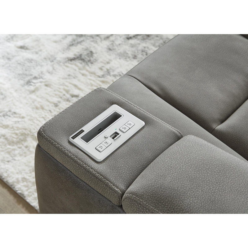 Signature Design by Ashley Next-Gen DuraPella Power Reclining Leather Look Loveseat with Console 2200418 IMAGE 9