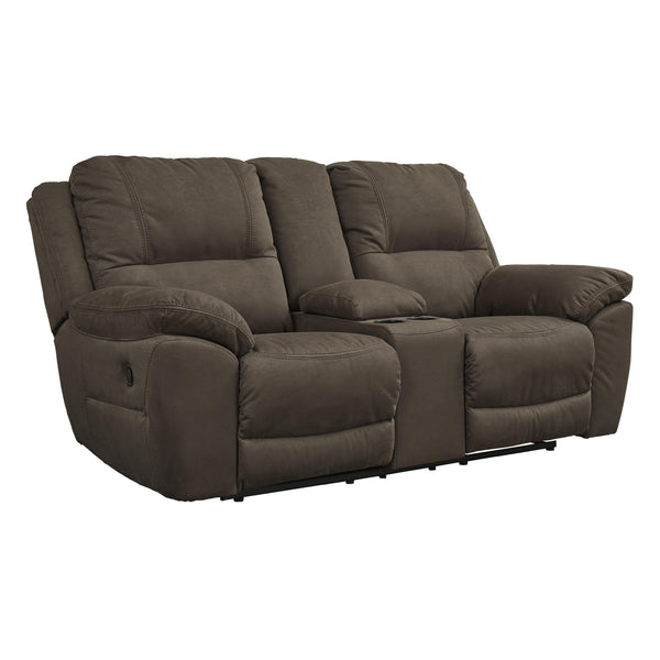 Signature Design by Ashley Next-Gen Gaucho Reclining Leather Look Loveseat with Console 5420494 IMAGE 1