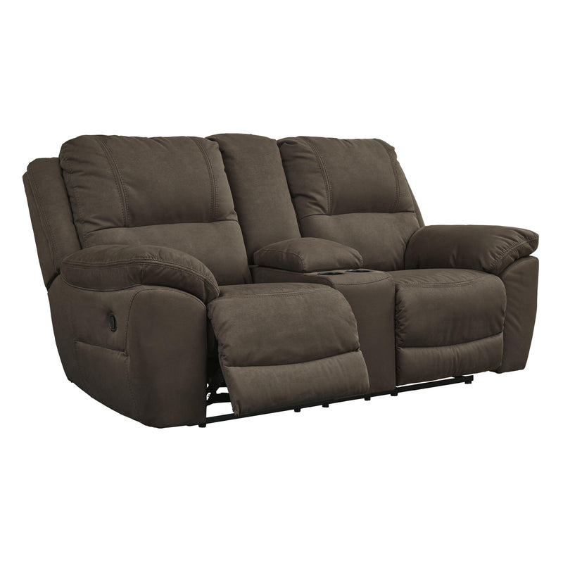 Signature Design by Ashley Next-Gen Gaucho Reclining Leather Look Loveseat with Console 5420494 IMAGE 2