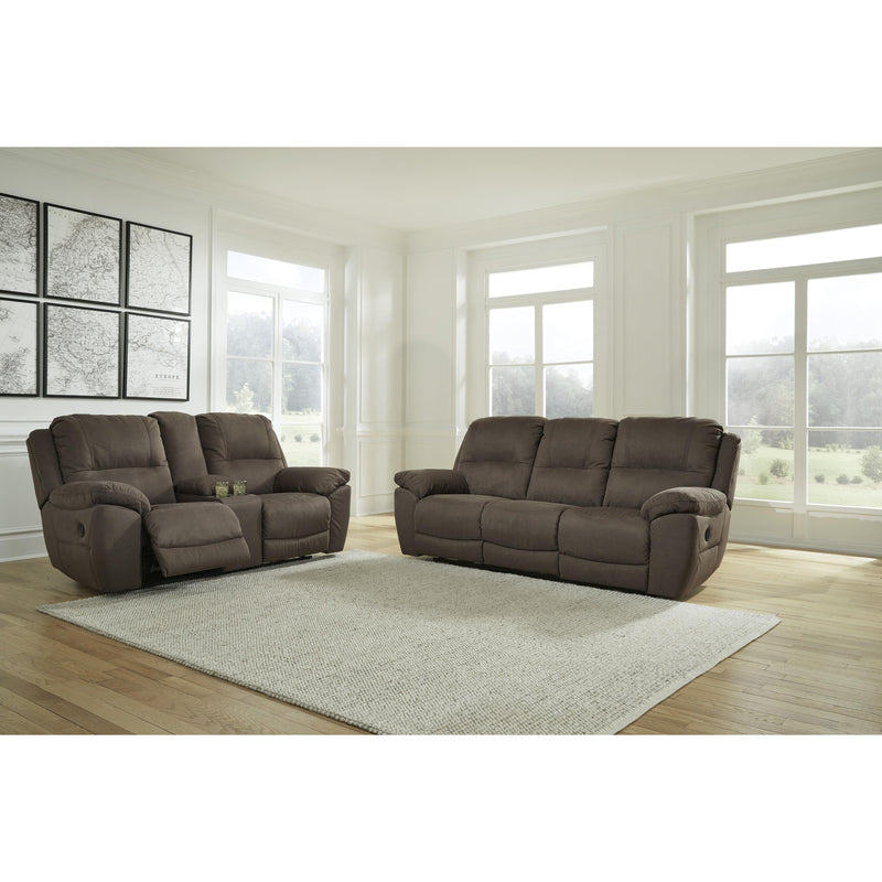 Signature Design by Ashley Next-Gen Gaucho Reclining Leather Look Loveseat with Console 5420494 IMAGE 7