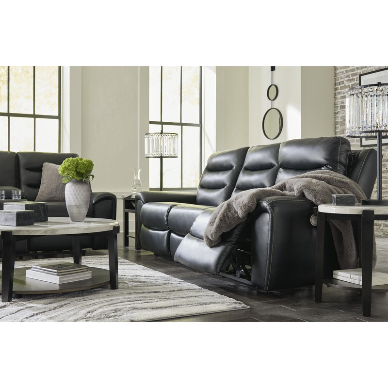 Signature Design by Ashley Warlin Power Reclining Leather Look Loveseat with Console 6110518 IMAGE 11