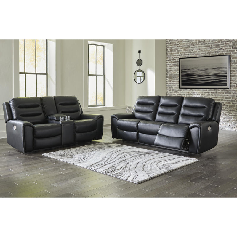 Signature Design by Ashley Warlin Power Reclining Leather Look Loveseat with Console 6110518 IMAGE 13