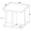 Cortona Square Engineered Wood End Side Table Mango