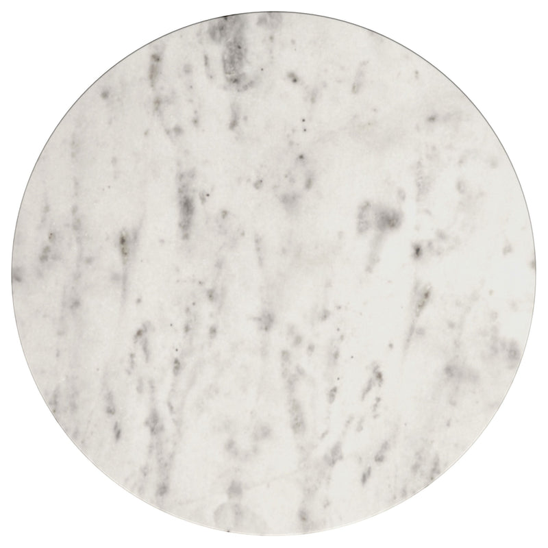 Haven  Round Marble Coffee and End Table Set Black