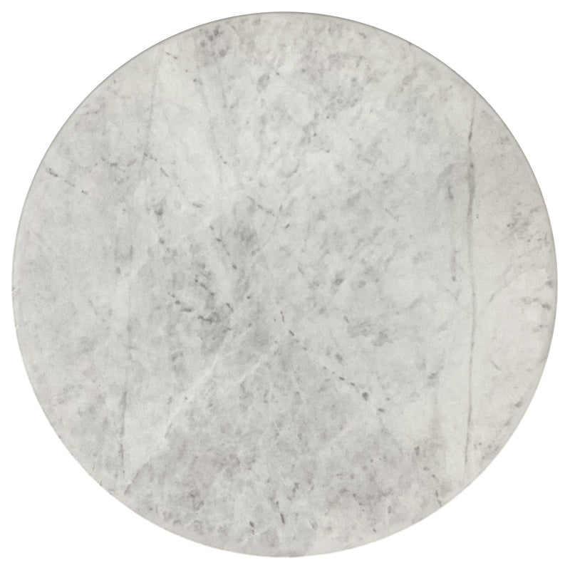 Haven  Round Marble Coffee and End Table Set Black