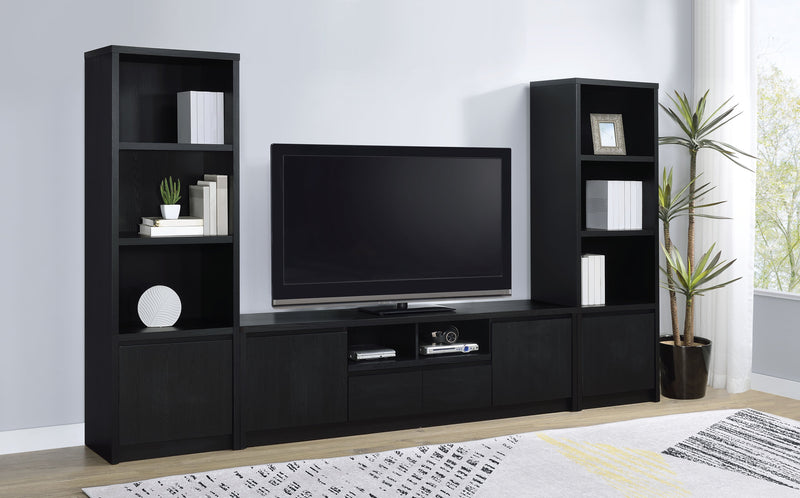 Winfield  Entertainment Center 78-inch TV Stand Black