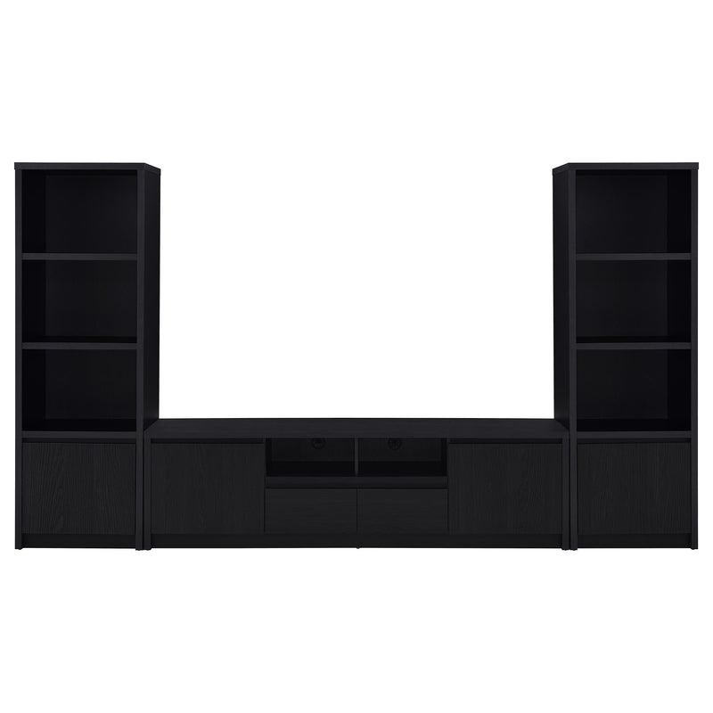 Winfield  Entertainment Center 78-inch TV Stand Black