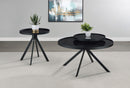 Briggs  Round Coffee and End Table Set Black